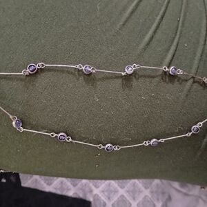 Elegant Silver and Blue Necklace